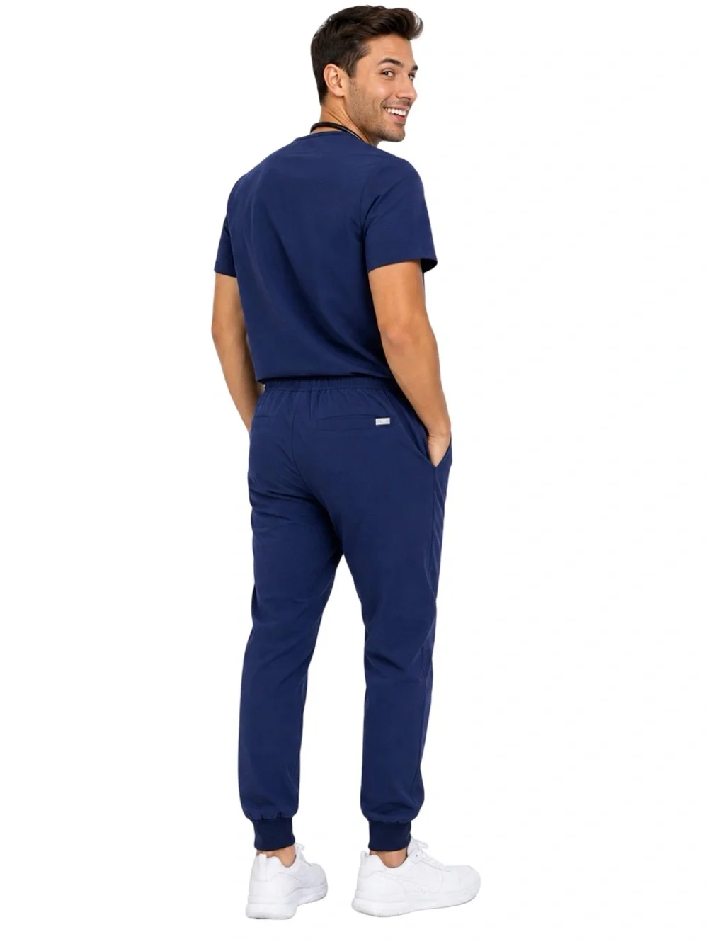 Figs Mens Technical Collection MXXSW2004 Tansen 5 Pocket Navy Jogger Scrubs Med